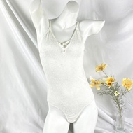 CL CARA คาร่า Body support บอดี้สูท ซีทรู ลายลูกไม้ คอวี สุดเซ็กซี่ C-BGN-SNA002