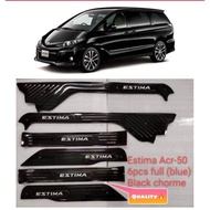 Toyota Estima Acr 30 Acr 50 Stainless Steel Door Side Step Sill Plate With Led Chrome / Black Chrome