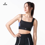 สปอร์ตบราผู้หญิง สีดำ พิมพ์ลาย UNBOUND MARINE CAVE SPORT BRA (2023)