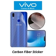 VIVO V17 V15 PRO Y19 Y3 Y17 Y12 Y15 Y11 2019 V9 V11i 3D Anti-fingerprint Carbon Fiber Back Sticker Soft Film Y91 S1 PRO