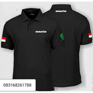 Komatsu T-shirt Komatsu collar T-shirt with front and back embroidery