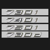 1pcs New Silver 3D ABS Emblem Badge Logo Car Body Rear Trunk Number Letter Stickers 730i 740i 750i 7
