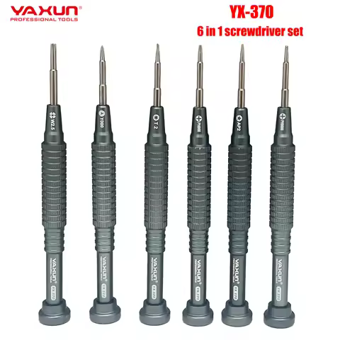 YAXUN YX-370 Professional 6in1 Set Precision Screwdriver For Mobile Phone Disassembly Tools For Ipho