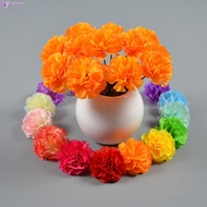 10pcs Bright Color Fake Carnation Multifunctional Decorative Fake Flowers