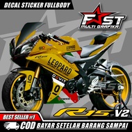 decal r15 v2/v3 Leopard Sticker decal striping fullbody yamaha R15 V2 Rockstar - Sticker decal strip