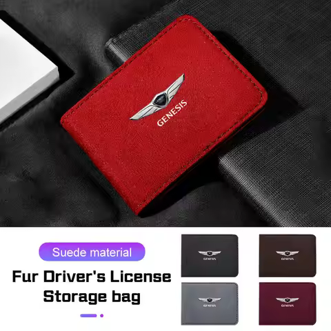 Leather Car Driver License Bag Wallet Holder For Genesis Coupe G80 G70 GV60 GV70 GV80 BH GH G90 X GV