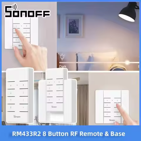 SONOFF RM433 R2 433MHz RF Remote Controller 8 Button Remote Control Paired With SONOFF TX Wall Switc