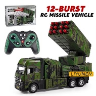 Alloy Military Twelve-burst Missile Vehicle Military RC Car Transport Truck Climbing Car Missile Roc