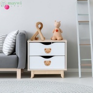 MAYWI Drawer Knob, Single Hole Design Bear Shape Cupboard Knob, Cute Wooden with Screw Drawer Door Handle Furniture Accessories