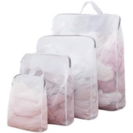 GWT 4Pcs 3D Mesh Laundry Bags with Hanging Handles (S/M/L/XL) - Durable Zippered Wash Bags for Delic