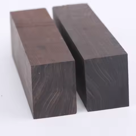African Ebony Knife Handle's Material 125*40*30mm Wood Handle Parts Knife Making Black Ebony Wood