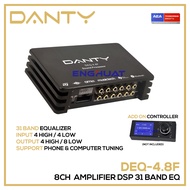 DANTY DSP DEQ-4.8F | 8CH Amplifier DSP 31 Band EQ DSP Amplifier | Car DSP Equalizer 31Band EQ 8 Chan