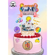 bts theme cake topper