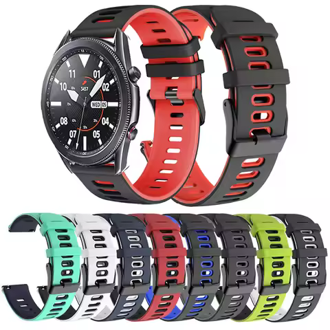 22mm Silicone Strap For Samsung Galaxy Watch 46mm SM-R800 Band Bracelet Galaxy Watch 3 45mm / Gear S
