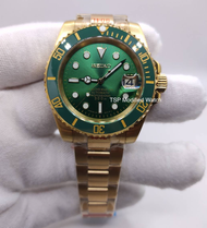 Seiko Mod Submariner Luxury Gold Green