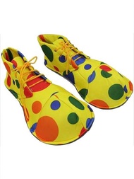 1對成人小丑鞋套,適用於任何成人eva鞋底材料,舞台表演道具,小丑服裝道具鞋,派對和節日小丑表演鞋,攝影道具