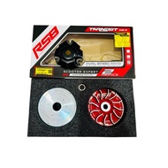 RS8 PULLEY SET TARAGSIT CLICK125i/150i/AIRBLADE V1/V2/V3 RED/BLACK