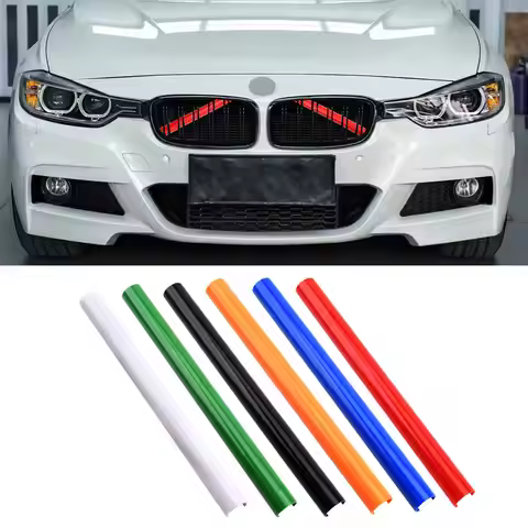 2pcs Car Front Grille Trim Strips V Brace M Sport Bar Decoration For BMW F20 F21 F22 F23 F30 F31 F32