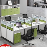M-6/c！Staff Office Desk and Chair Combination Simple2/4/6Person Screen Holder Office Computer Desk P