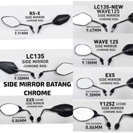 SIDE MIRROR YAMAHA THAILAND BATANG BESAR CHROME & TITANIUM SIDE MIRROR Y15 LAGENDA LC135 FZ150 ALL Y