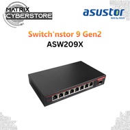 Asustor Switch'nstor ASW209X - 8 port 2.5GbE on copper, 1 port 10GbE using SFP+ hybrid unmanaged net
