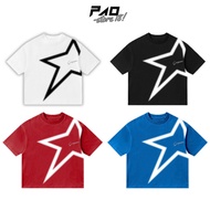 Boxy T-shirt with Star Print SIMPSON Local Brand Unisex Oversize for Men and Women.