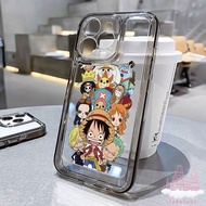 Comic One Piece Phone Case Compatible For iPhone 14 11 13 12 Pro Max X XR XS 7 8 Plus SE 2022 Camera Protection Shockproof Soft TPU Clear Casing