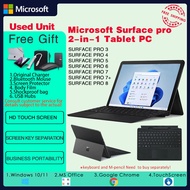 Microsoft Surface Pro 3 pro 4 pro5 pro6  pro7 Tablet Laptop 2 in 1 PC 4G/8G/16G RAM 64G/128G/256GB/512G SSD  Win10 system With touch screen（WiFi /cameras /usb3.0/minidp/tf card slot