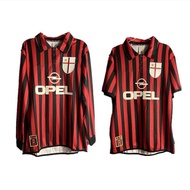 AC Milan Jersey Retro 99 00 Long Sleeve Home Classic Football Shirt