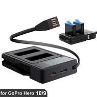 Charger Kit 2-pack Battery for Gopro HERO 9 HERO 10 HERO 11 HERO 12