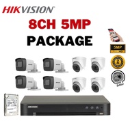 HIKVISION CCTV SET 8CH 5MP Camera Package iDS-7208HUHI-M1/E/DS-2CE16H0T-ITF/DS-2CE76H0T-ITPF