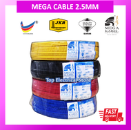 [1 ROLL] MEGA CABLE 2.5MM ASEANTEC KABEL 2.5MM KABEL INSULATED 100% PURE COPPER CABLE ORIGINAL WIRE KABLE WIRING WAYAR