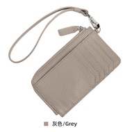 กระเป๋าสตางค์แบบสั้นสำหรับผู้หญิง RFID สำหรับผู้หญิงชุดหนังวัวแท้กระเป๋าคลัตช์ขนาดเล็กความจุเยอะซองใ