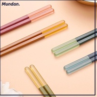 MUNDAN 5 Pairs Chopsticks Reusable, Plastic 9.5 Inch/24cm Chopsticks, Easy To Use Non-Slip Multicolo