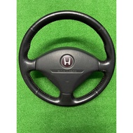 Honda steering red stitching/jahitan merah(item halfcut)