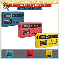 SUERHD 1Pcs Smart Transformer, 18v 20v To 220v Dual Plug Battery Inverter, Household Multifunctional