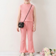 Kathryn Kids girls Cotton Knit Tank Top And Loose pants Set 42124 Baju Budak Perempuan Set