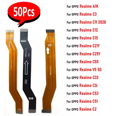 50Pcs，NEW Motherboard FPC Main Board Connector LCD Flex Cables For OPPO Realme A1K C3 C11 2020 C12 C