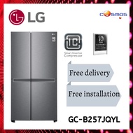 LG Net 655L, Side-by-Side GC-B257JQYL Fridge in Dark Graphite Finish
