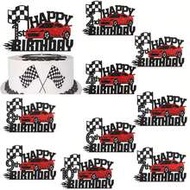 1pc Racing Theme Birthday Cake Topper, 1st/2nd/3rd/4th/5th/6th/7th/8th/9th/10th Birthday Cake Decora