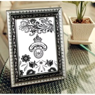 4R photo figure frame 10x15cm gold, silver, brown carved gradation