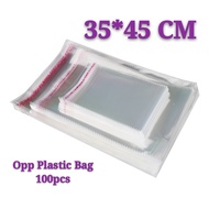 ** 35*45cm 100pcs Pelekat Sendiri OPP Beg Pembungkusan Plastik Jelas