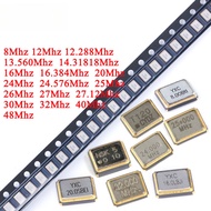 10Pcs/lot 3225 SMD Passive Quartz Crystal Oscillator 8Mhz 10Mhz 12Mhz 16Mhz 20Mhz 24Mhz 26Mhz 30Mhz 