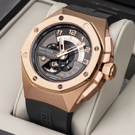 Reef Tiger/RT Luxury Stainless Steel Rose Gold Men Watch Waterproof Automatic Mechanical Watch Relogio Masculino RGA92S7