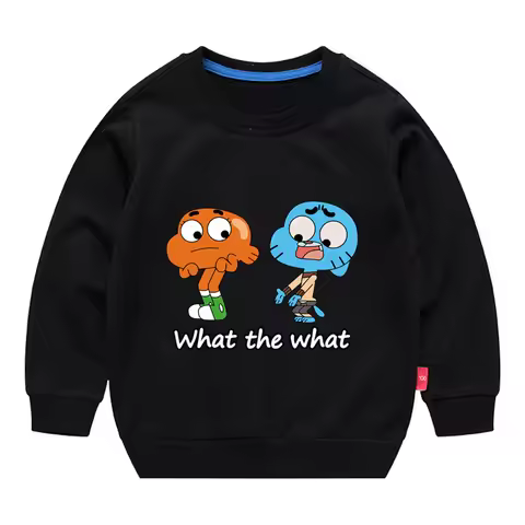 The Amazing World Of Gumball Kids Sweatshirt 100% Cotton O-neck Long Sleeve T-Shirt 3-12Years Kids C