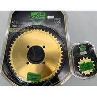 Y125Z / LC135 V-V8 / RXZ / LC 135 AJI RACING * CHROME GOLD SPROCKET * 415H 415 H [ 4HOLE ] EXTREME S