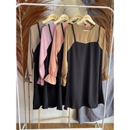 ASKA.ID - CAROLLINE TWOTONE TUNIC KOREAN STYLE TUNIC