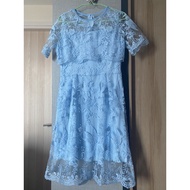 Short Dress Blue Lace Embroidery LOVE2 Label