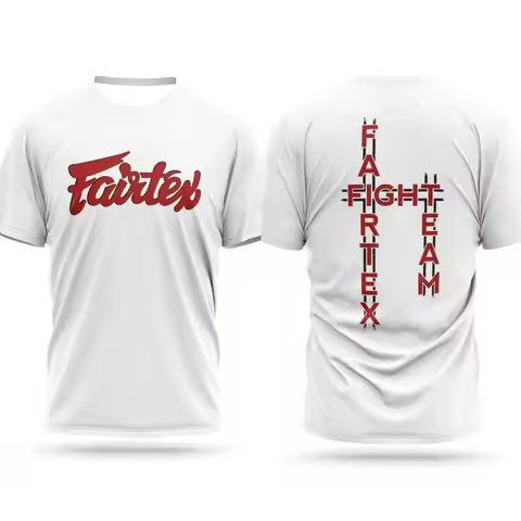 New Summer Men's Pure Cotton T-shirt Combat Suit Fairtex Printed Sports Comfortable Breathable Loose