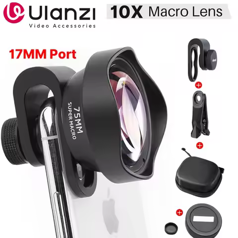 Ulanzi 17mm 10X Macro Lens Universal For iPhone 13 14 15 16 Mini Pro Max Samsung S20 S21 S22 S23 Ult